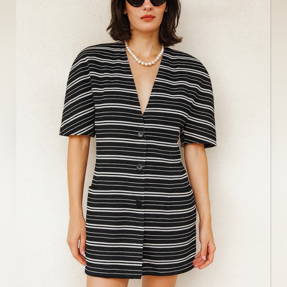 Vintage ESCADA Short Sleeved Blazer Dress Size 38 Medium